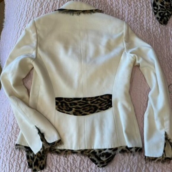 Carlisle Silk Suit Set skirt jacket 2 two pieces animal print cream pristine - Picture 12 of 16